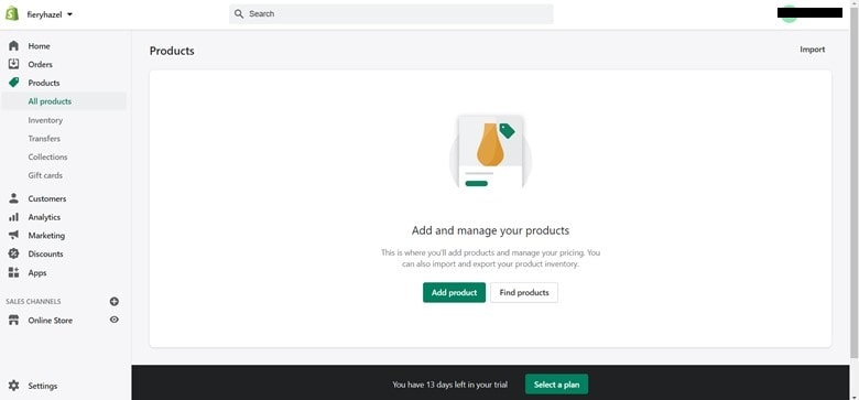 Shopify Products Adding Option