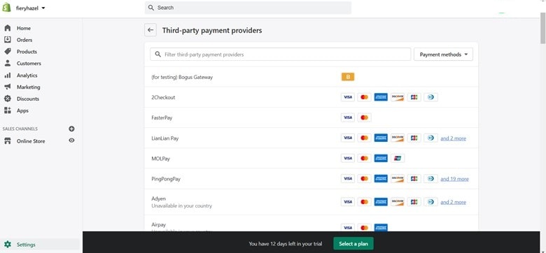 Shopify Third-Party Payment Providers