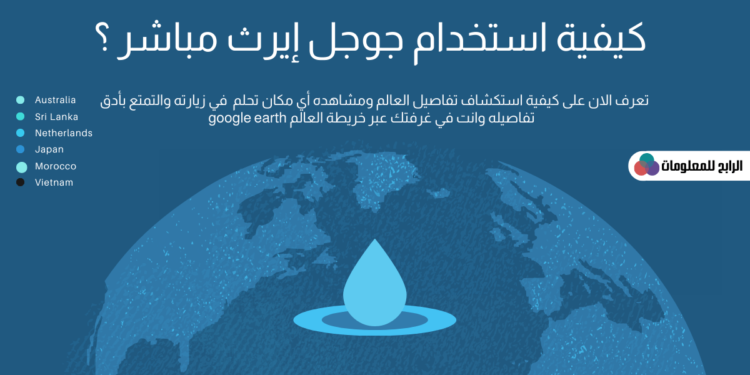 كيفية استخدام جوجل إيرث مباشر ؟  1 كيفية استخدام جوجل إيرث مباشر ؟